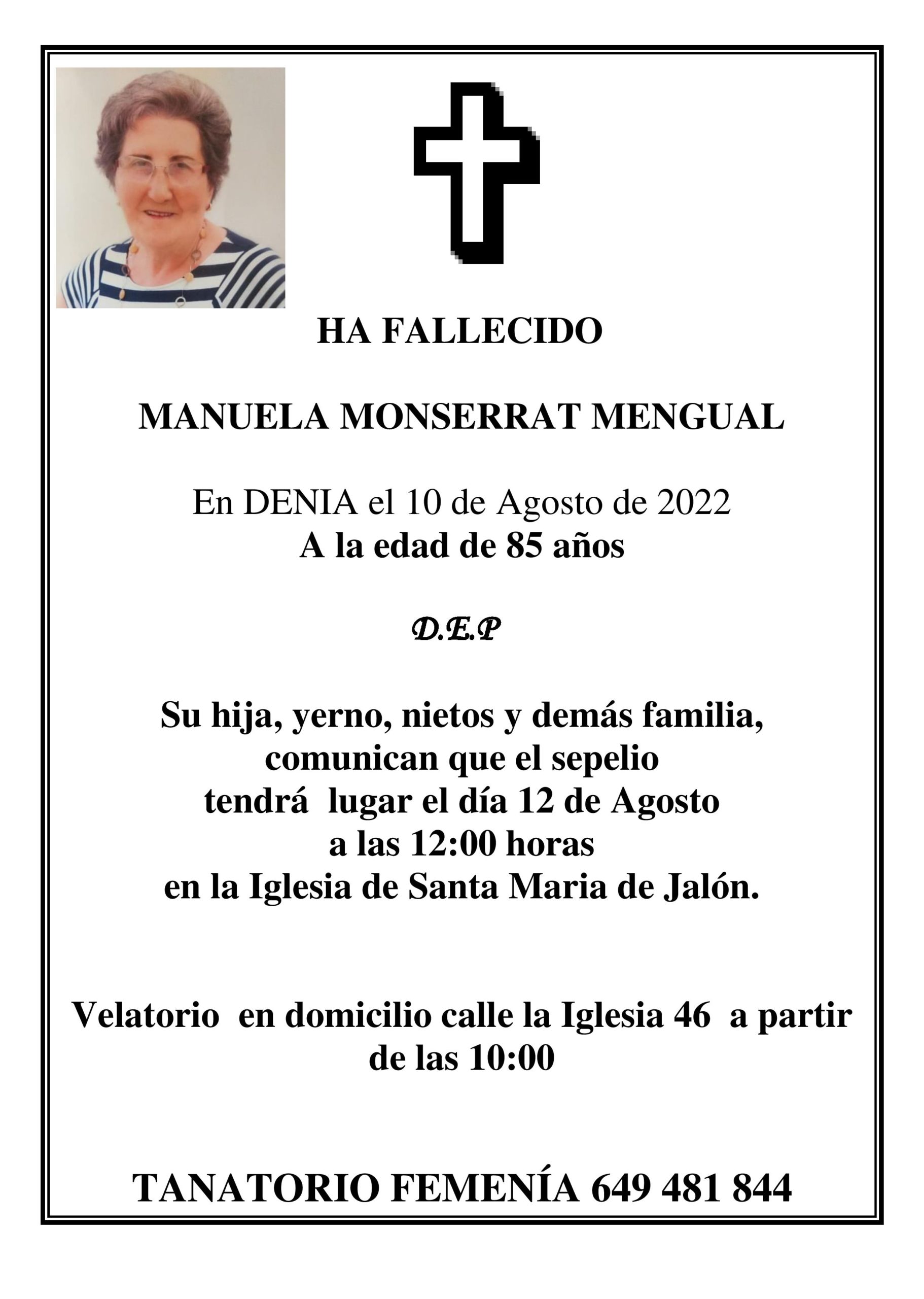 Esquela Manuela